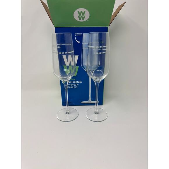 Weight Water Portion Control Champagne Glass Set NEW - Picture 1 of 5